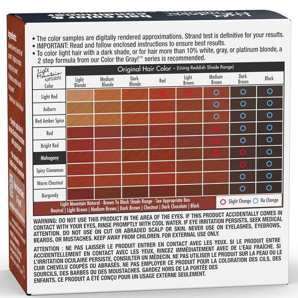 Natural Henna Hair Color & Conditioner MAHOGANY Certified Organic Light Mountain - Picture 2 of 10